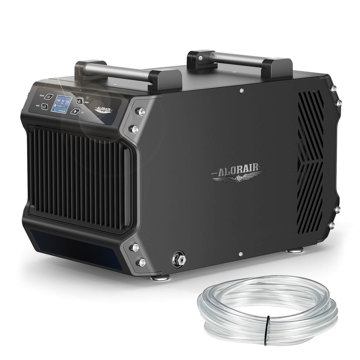 Alorair Galaxy 85P larger white crawlspace dehumidifier with built-in pump and corrosion-protected housing